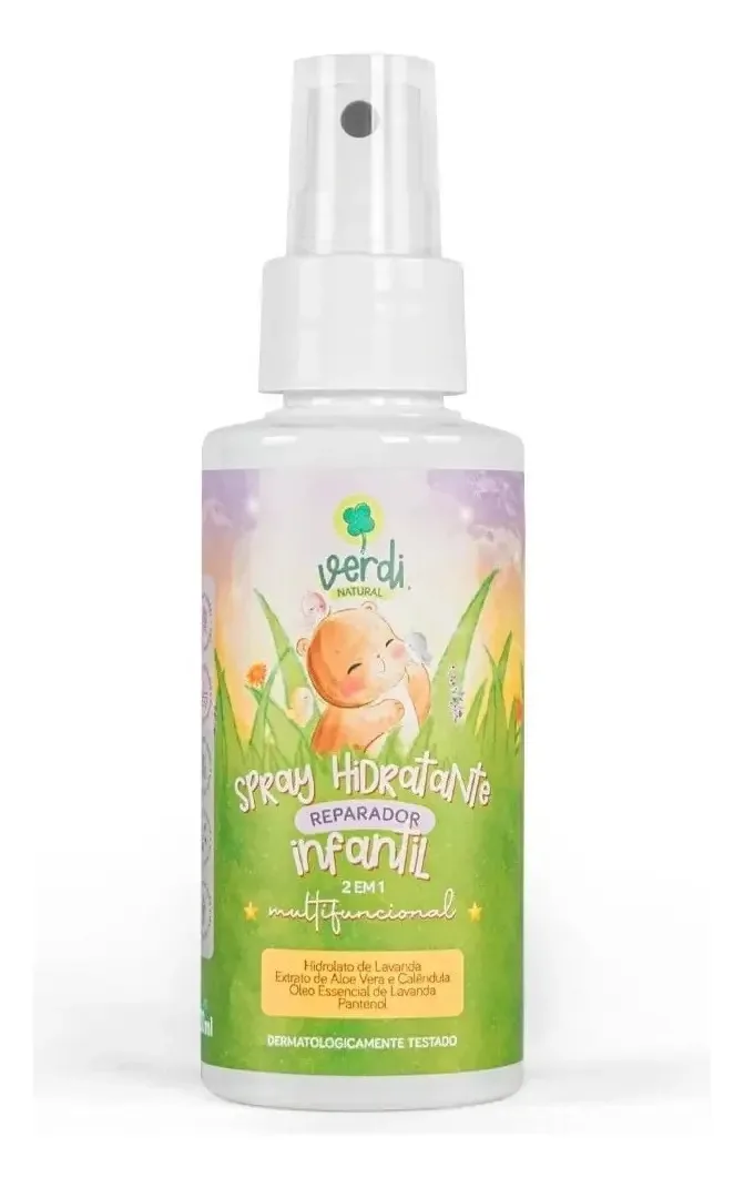 Hidratante Spray Vegano Verdi Natural 120ml Com Lavanda E Aloe Vera