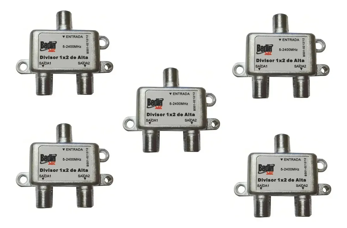 Kit 05 Divisor 1:2 1ghz (5-2400mhz) Terrestre E Satelite