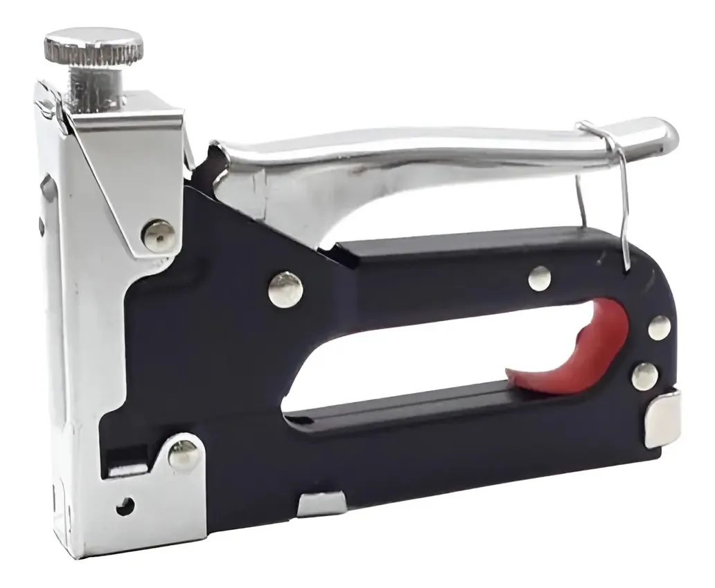Grampeador Manual Mister Profissional para Tapeçaria e Madeira com Grampos
