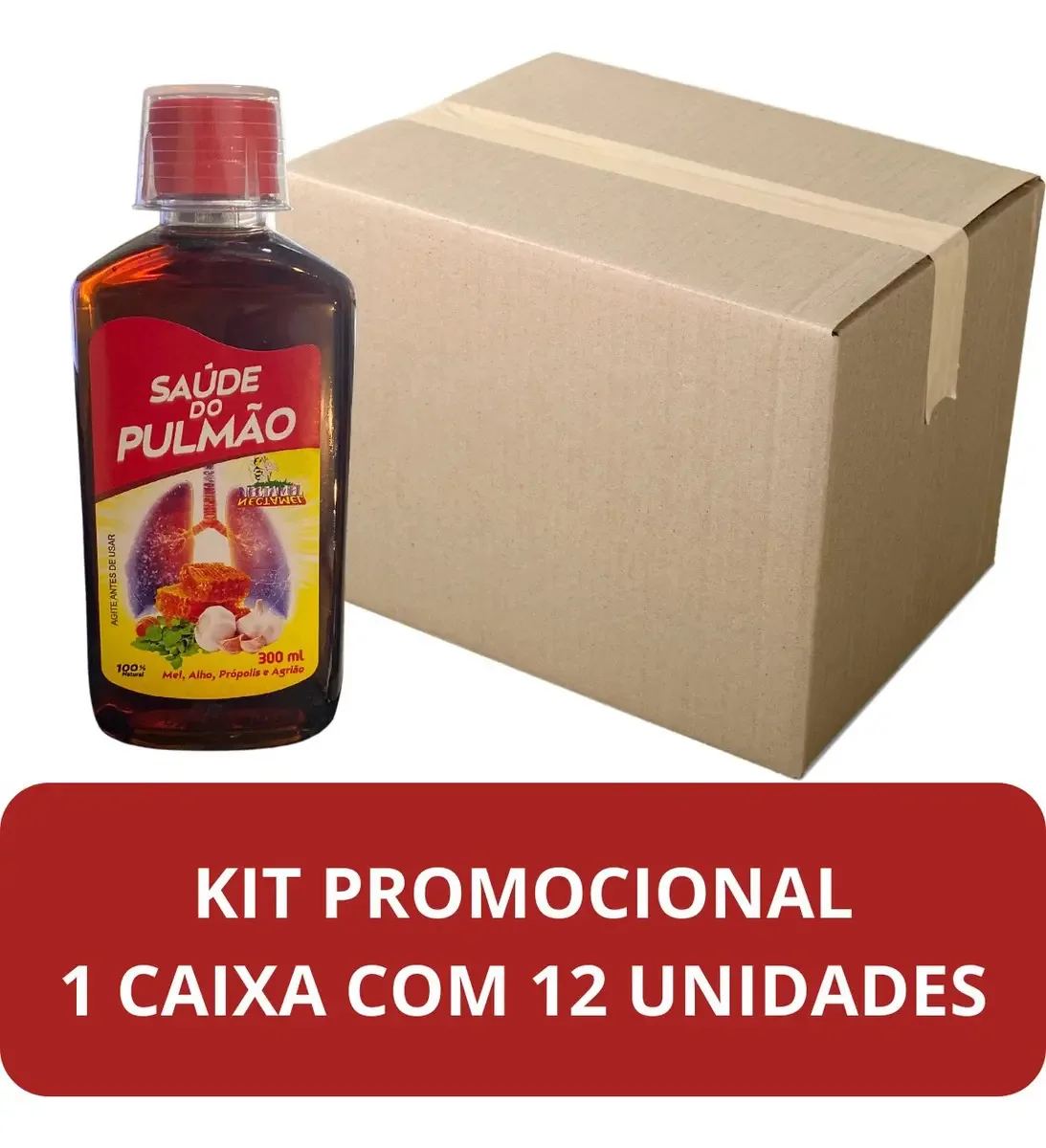Kit 12 Saúde Do Pulmão Nectamel 300ml 100% Natural Atacado