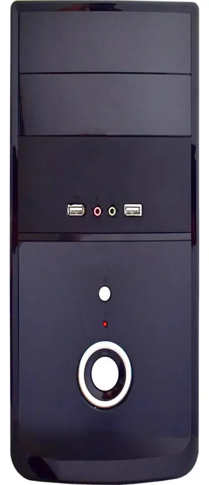 Gabinete Mid Tower K-Mex CM-3B22 Preto 2 Baias USB ATX Micro ATX