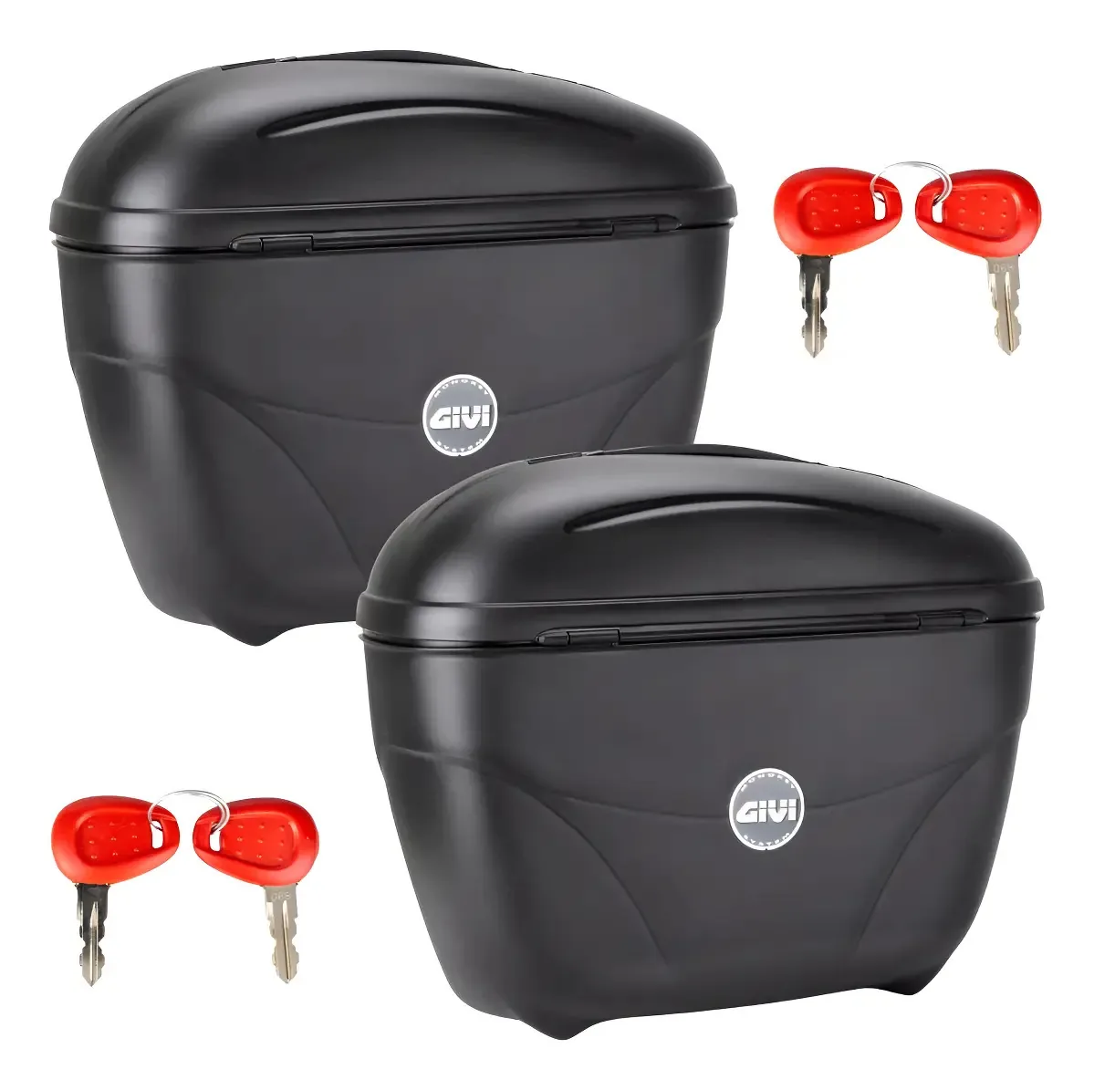 Par Baús Bauleto Lateral 21 Lt Monokey Cruiser Givi E-21n Preto