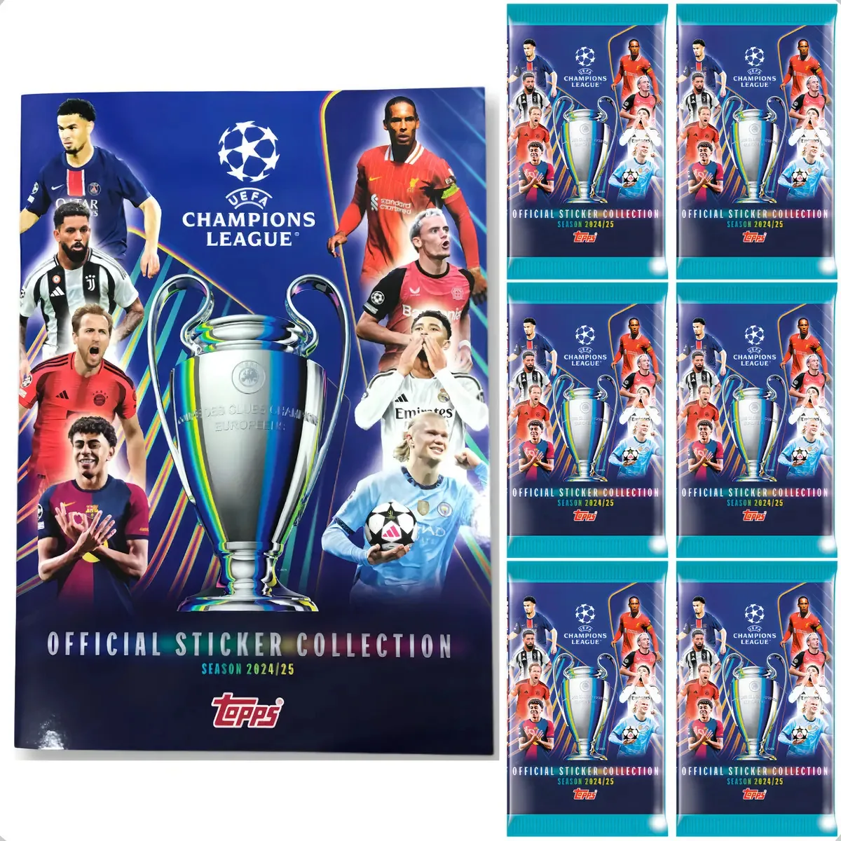 Álbum de Figurinhas UEFA Champions League 2024/25 Topps +240 Figuras
