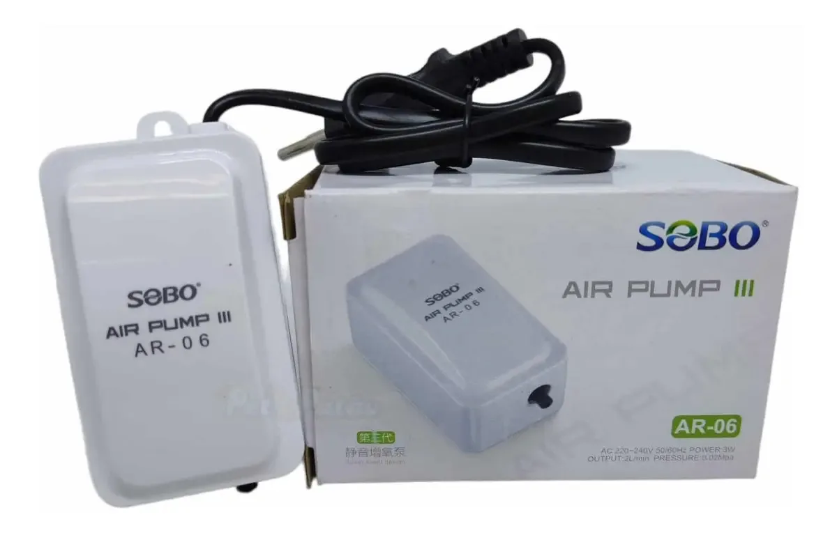 Compressor de Ar Sobo AR-06 3L/min 1.5W 220V 180L/h