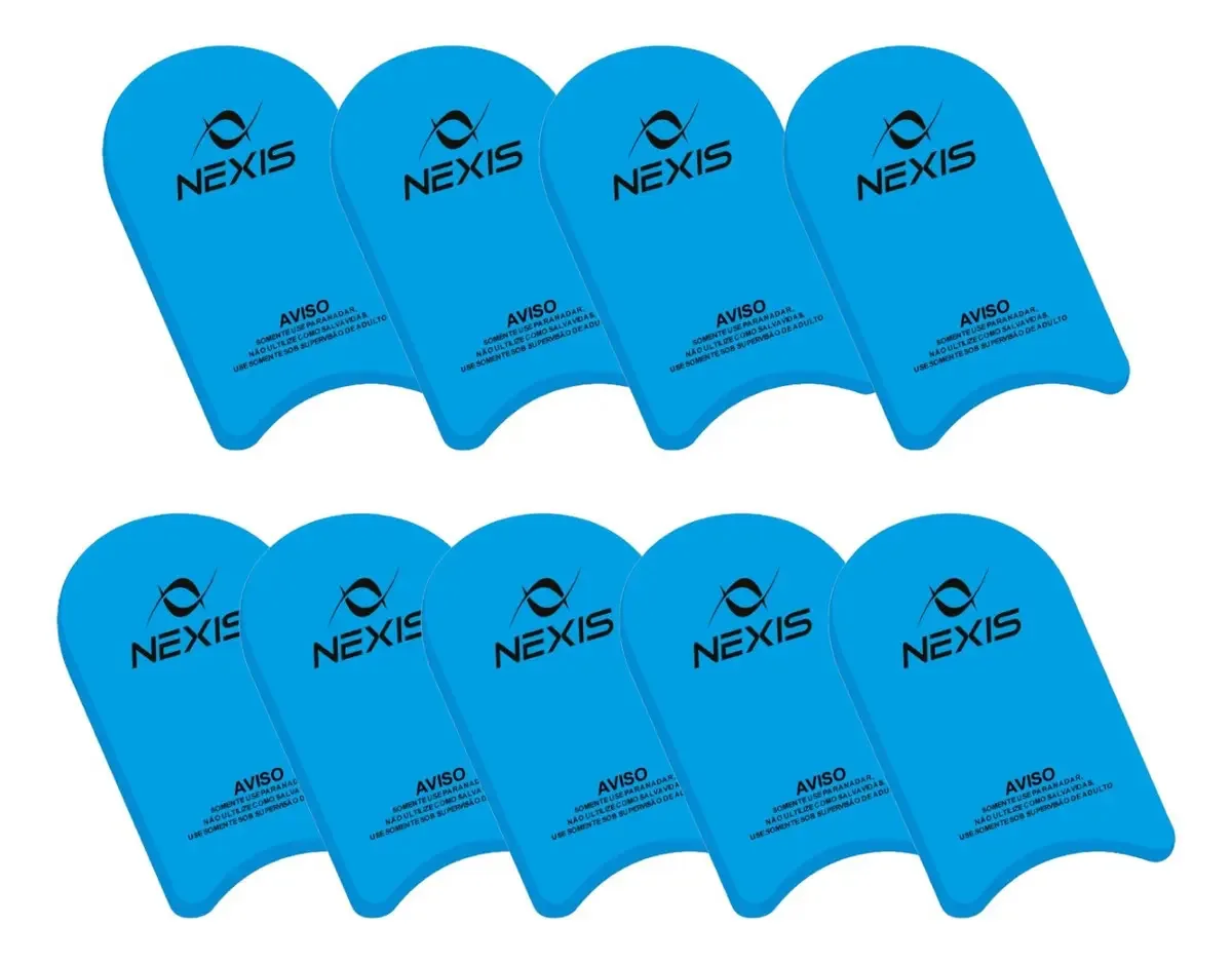 Kit 9 Pranchas De Natação Eva Flutuadora 24x34cm Pequena Cor Azul Royal