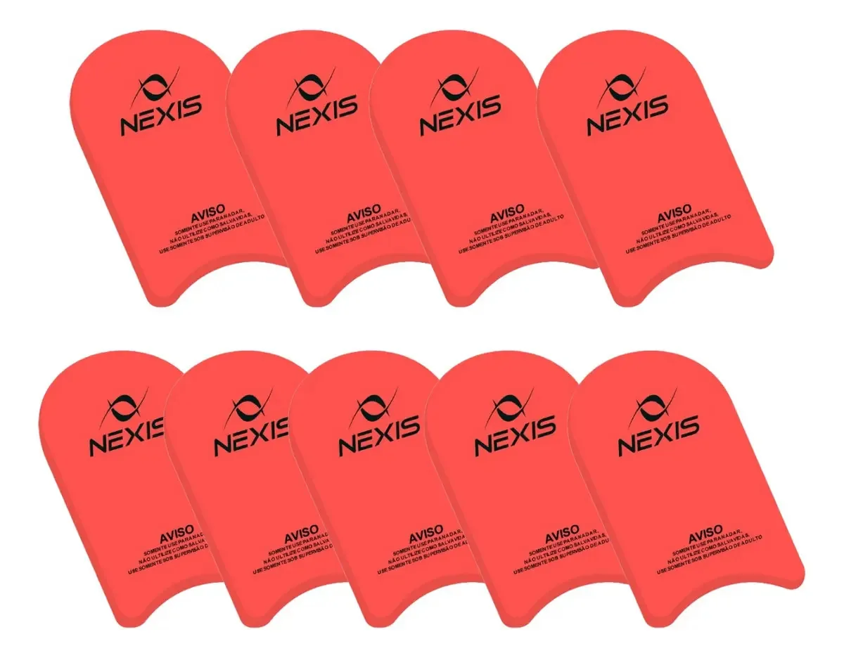 Kit 9 Pranchas De Natação Eva Flutuadora 24x34cm Pequena Cor Vermelho