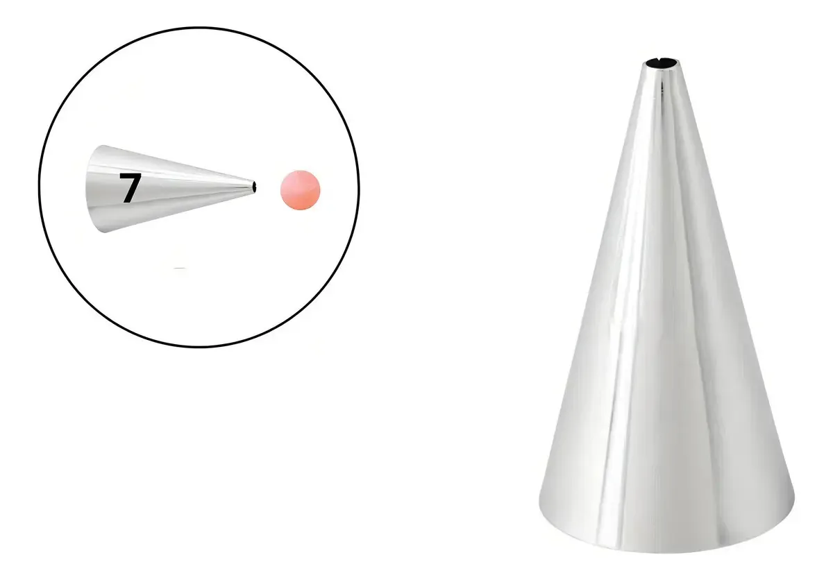 Bico Redondo Perle 7 Otimo P/ Confeitar Decorar E Escrever
