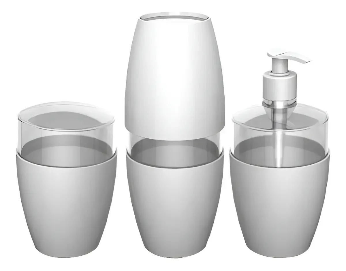 Kit Acessórios Para Banheiro Essence Branco Durín