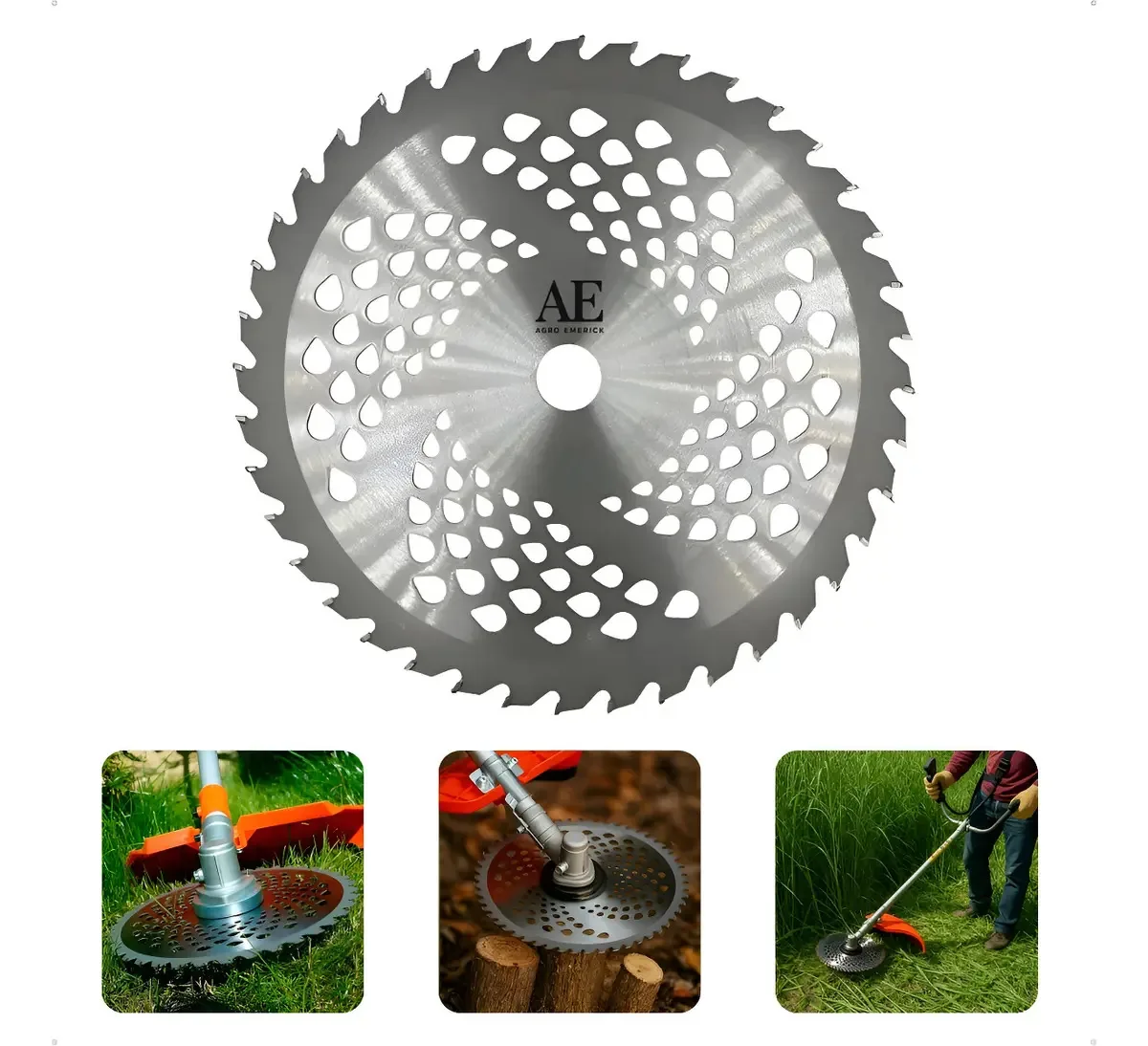 Disco Serra 40 Dentes Vídea Agro Emerick Roçadeira 255mm Universal