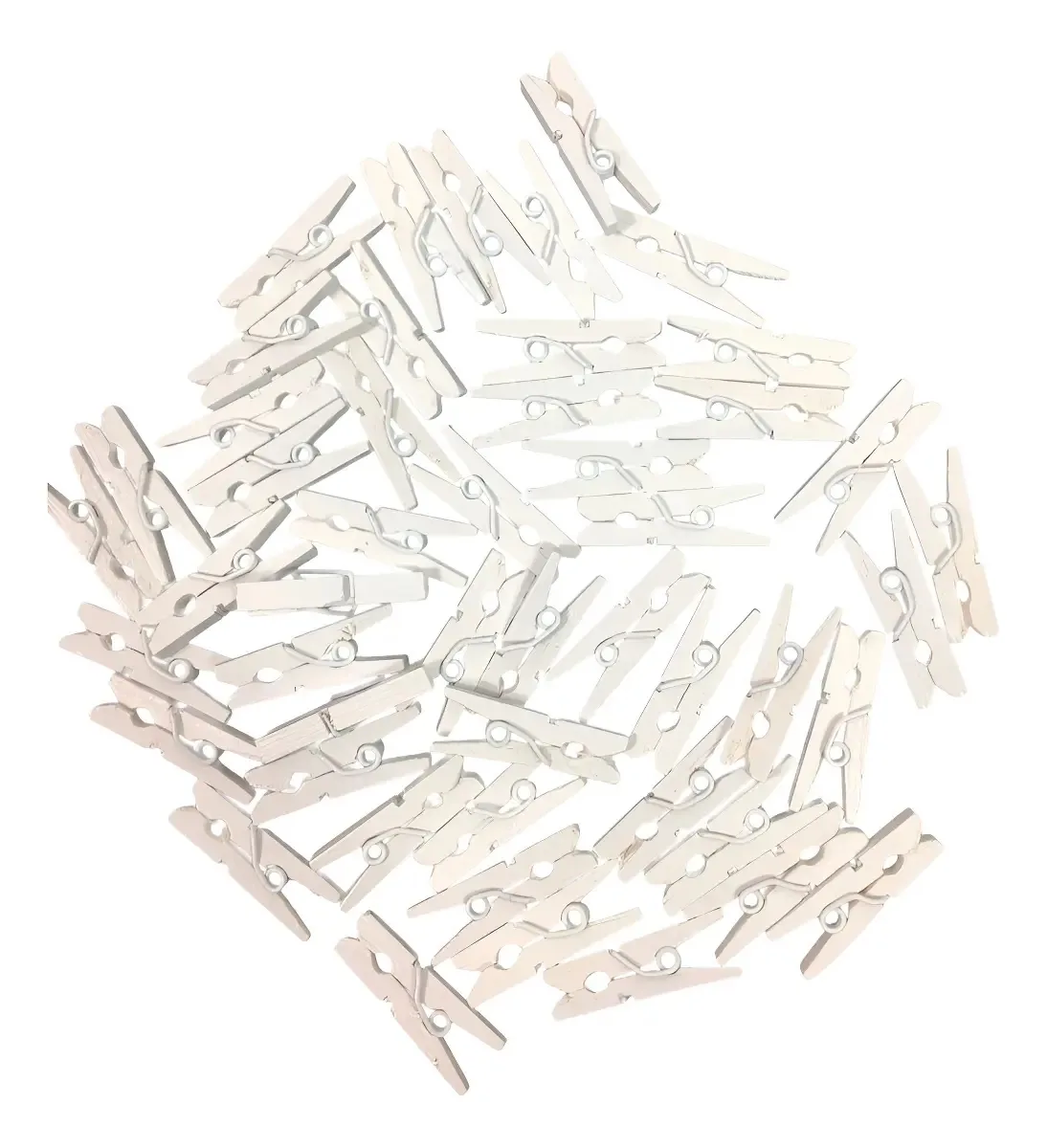 Enfeite Pregador Mini 2,5cm Branco 50 Und