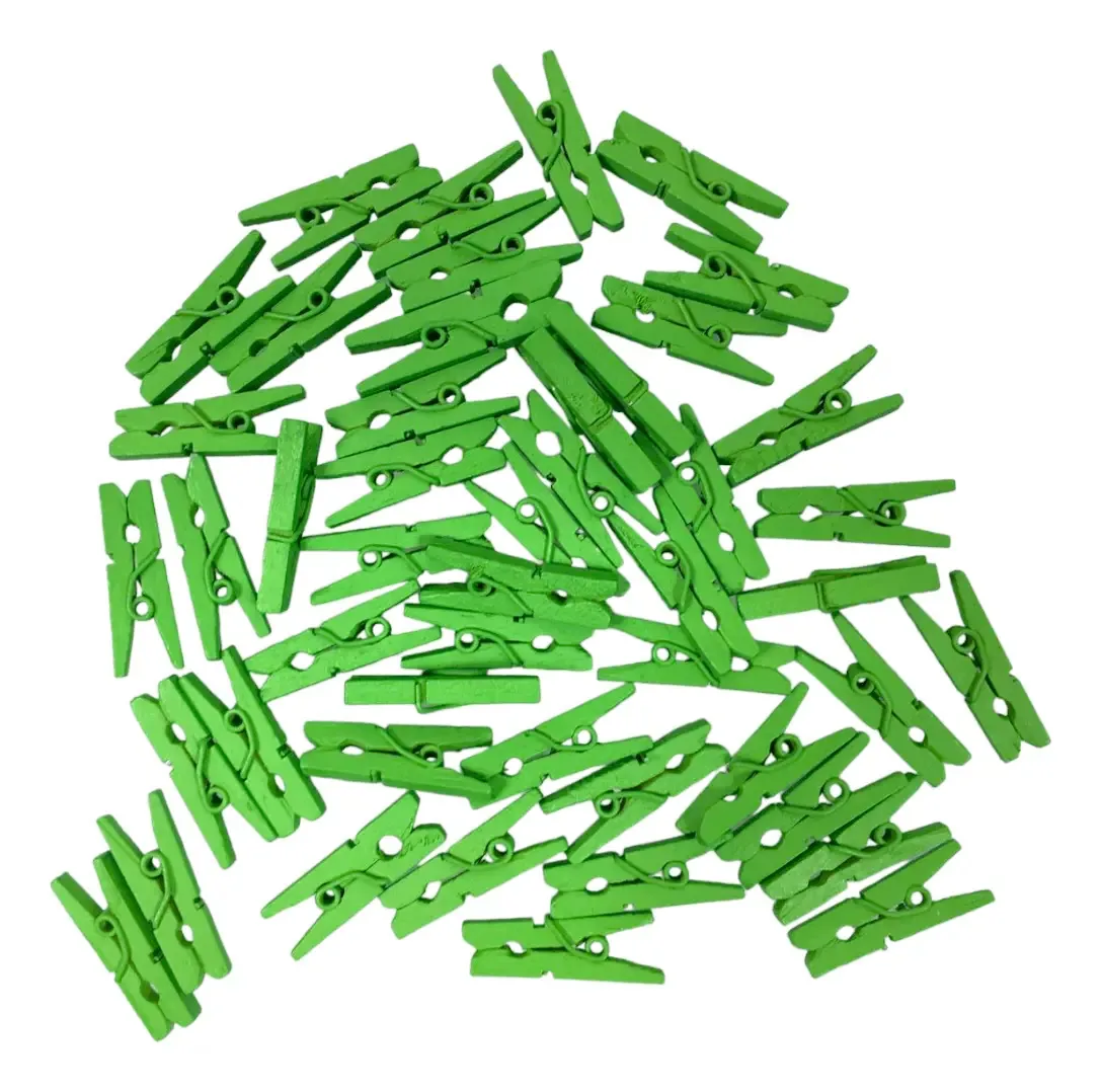 Enfeite Pregador Mini 2,5cm Verde 50 Und