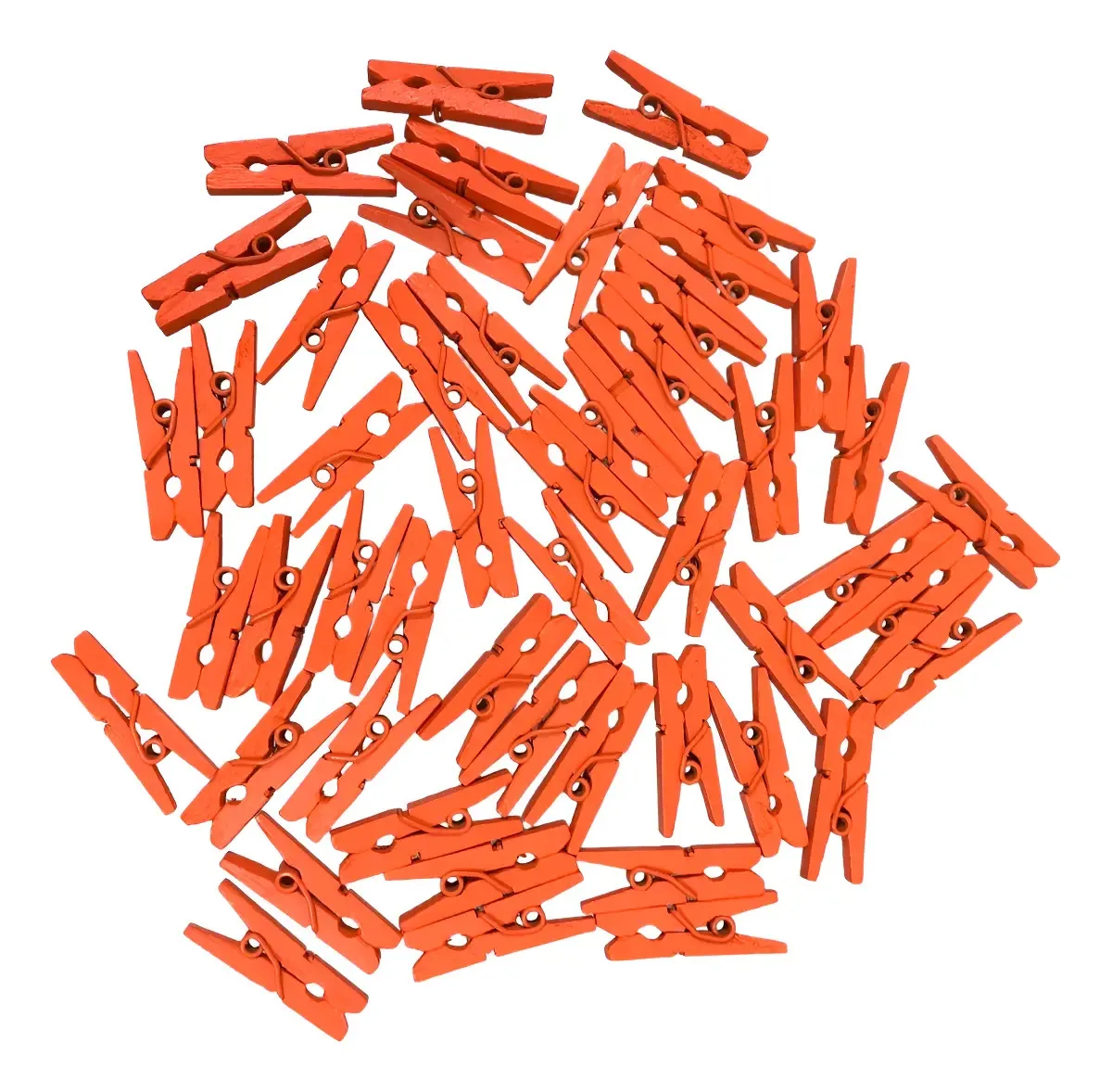 Enfeite Pregador Mini 2,5cm Laranja 50 Und