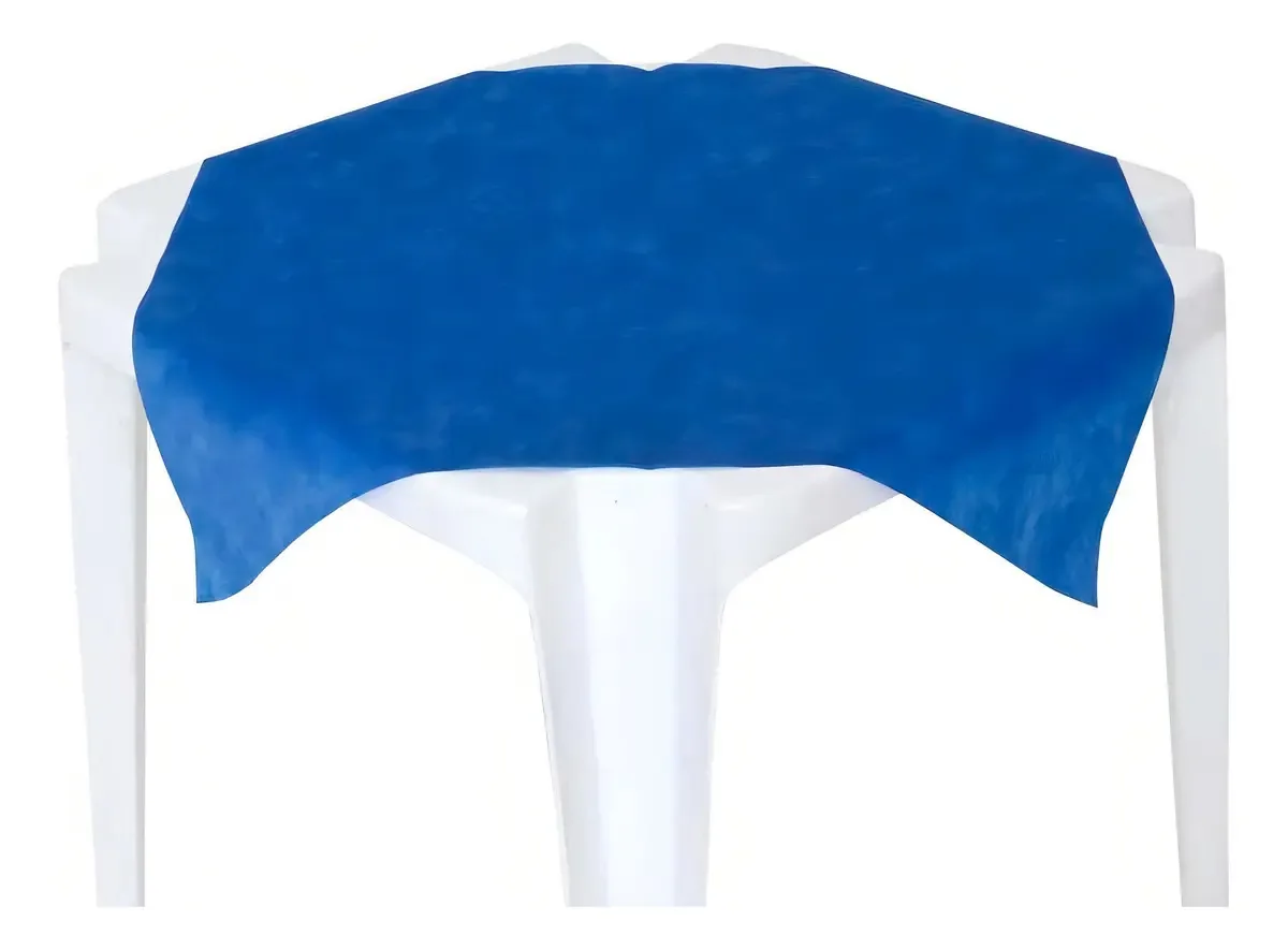 Toalhas de Mesa Azul Fascinação Poliéster 68x68cm C/5 Peças Quadradas