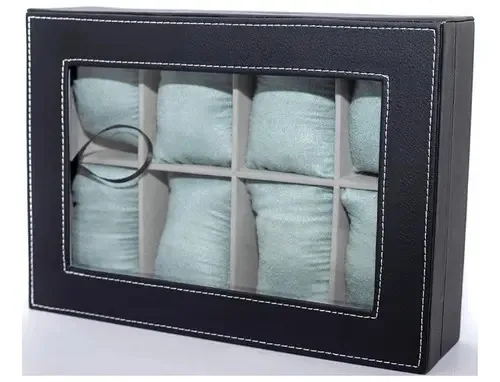 Estojo Para Relogio Courino Preto Unyhome Xdf3500
