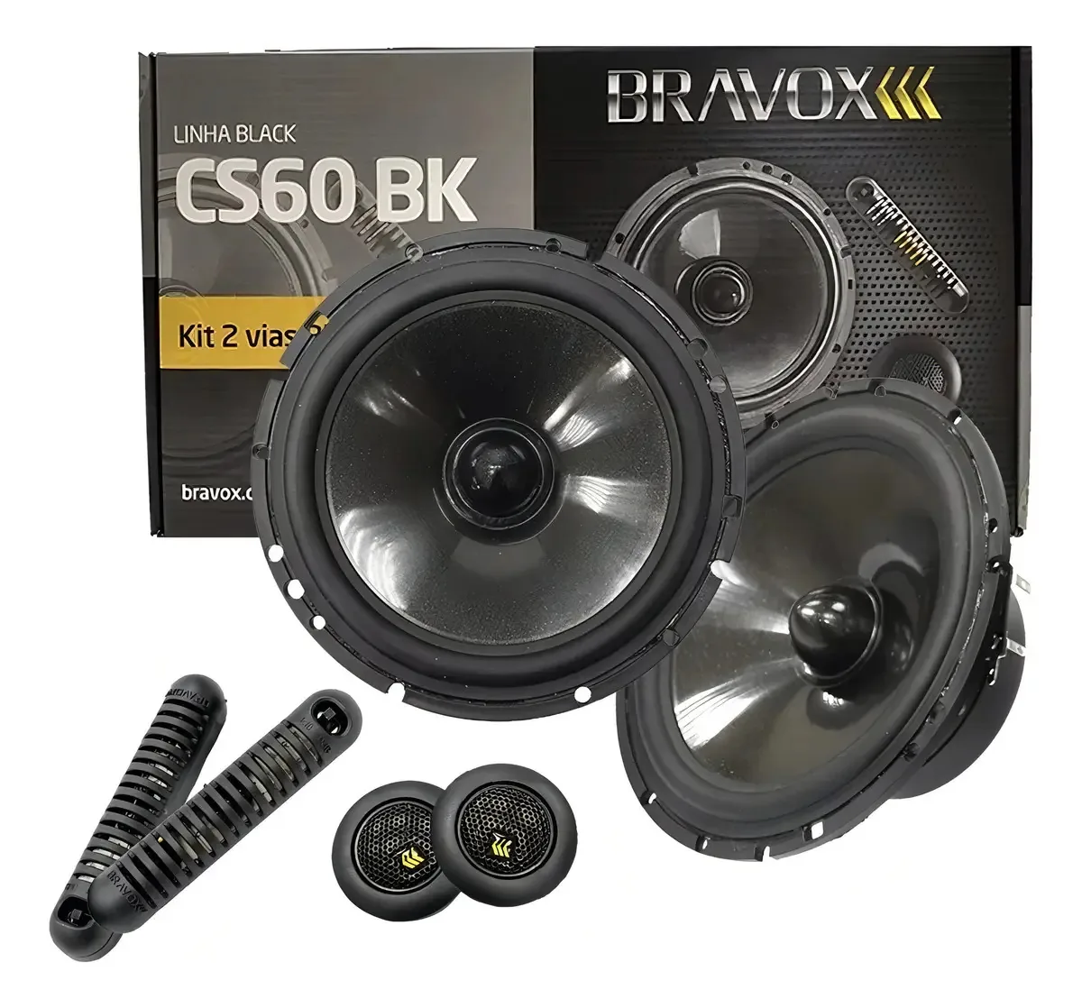 Kit 2 Vias 6 Polegadas 130w Bravox Cs60bk