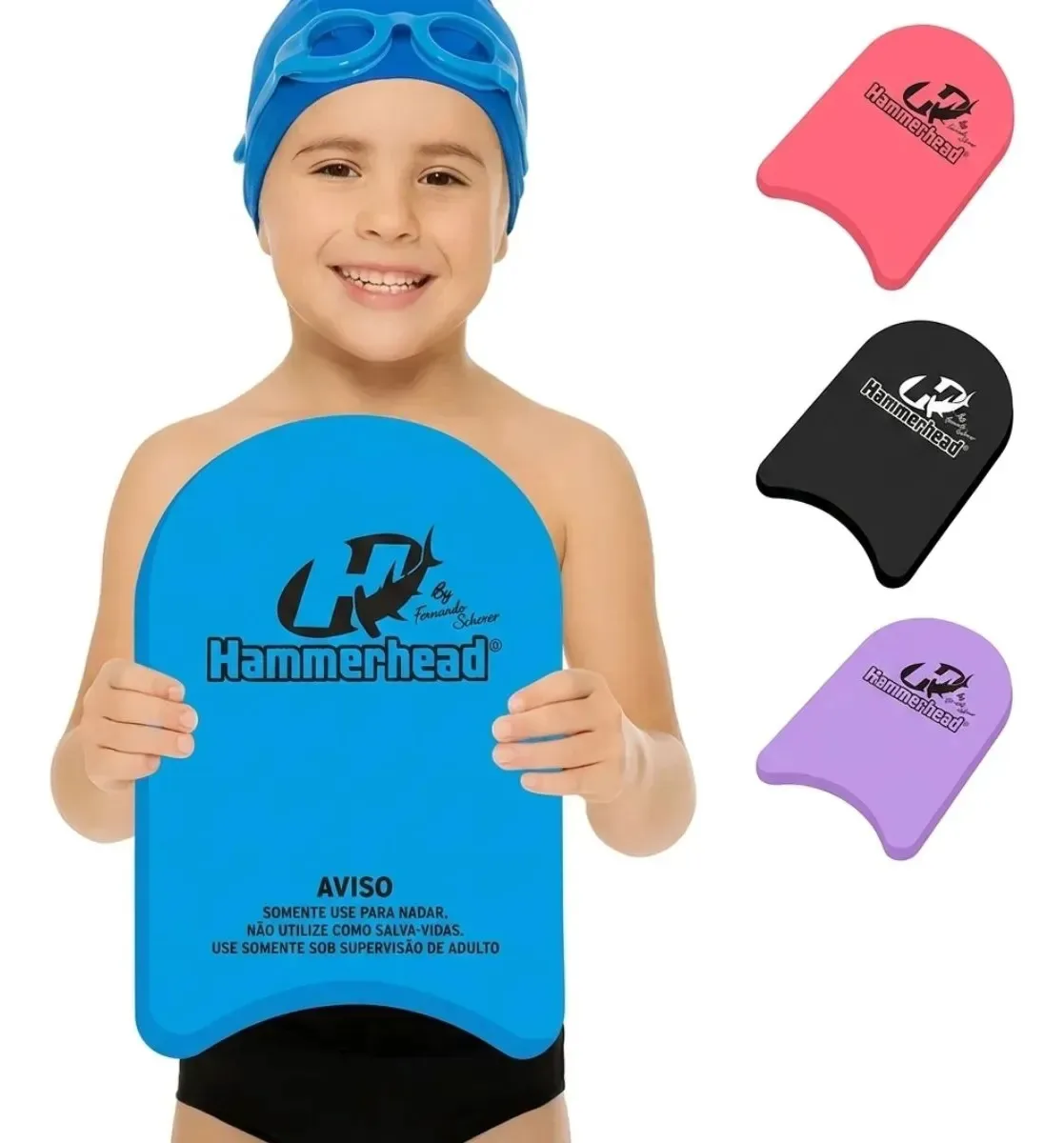Prancha De Natação E Hidroginástica Eva (tam P) Infantil Hammerhead Cor Azul