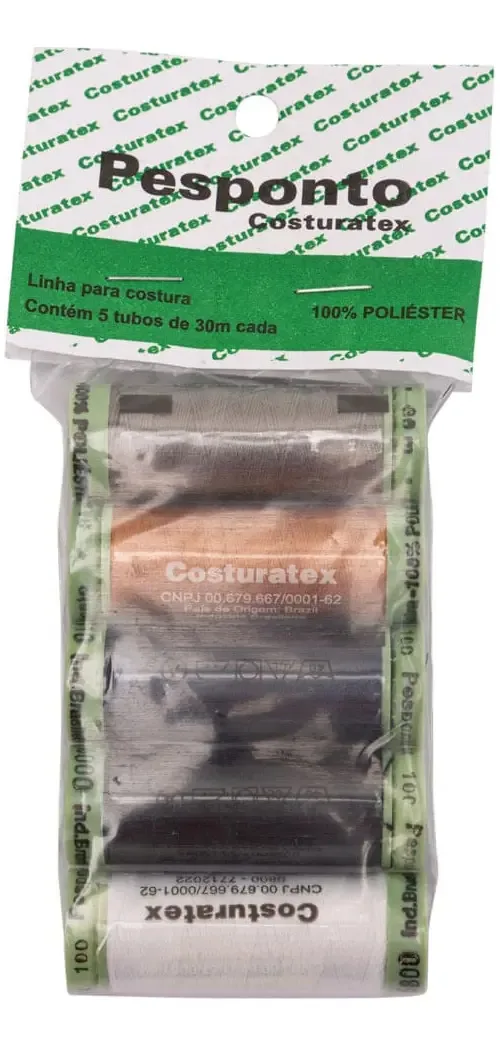 Linha Pesponto 30m Blister C/5 Tb Sort Cor 0990
