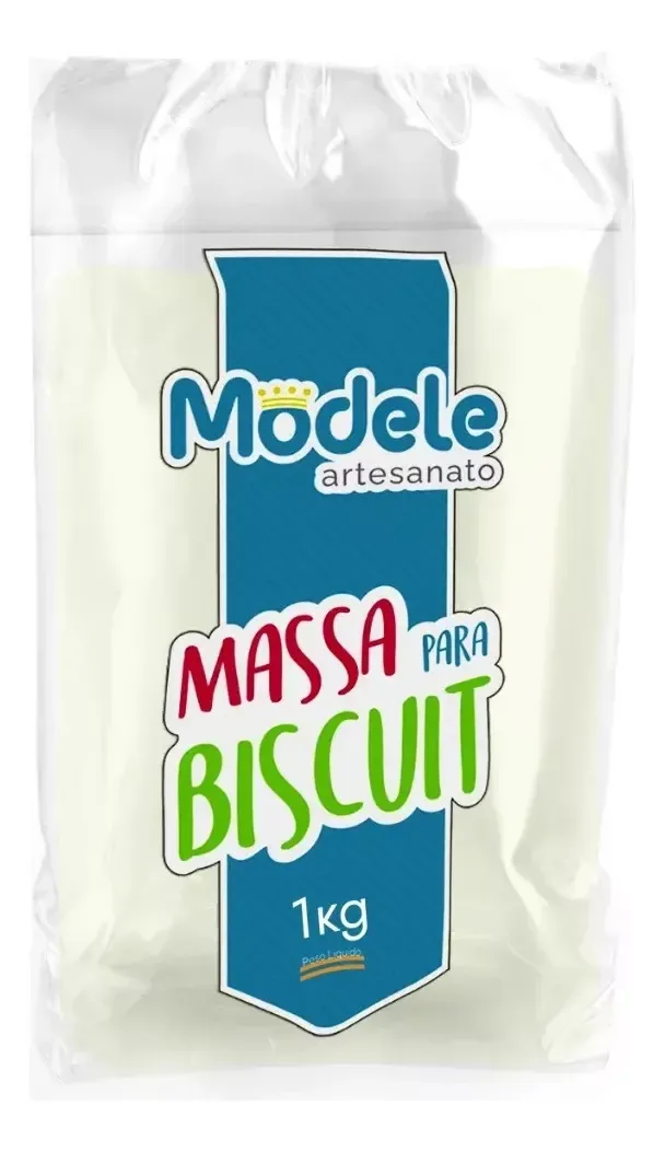 Massa de Biscuit Modele Natural 1kg Textura Macia para Artesanato