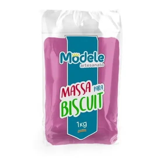 Massa Para Biscuit 1kg Modele Cor Vinho*uso Profissional Cor Vinho