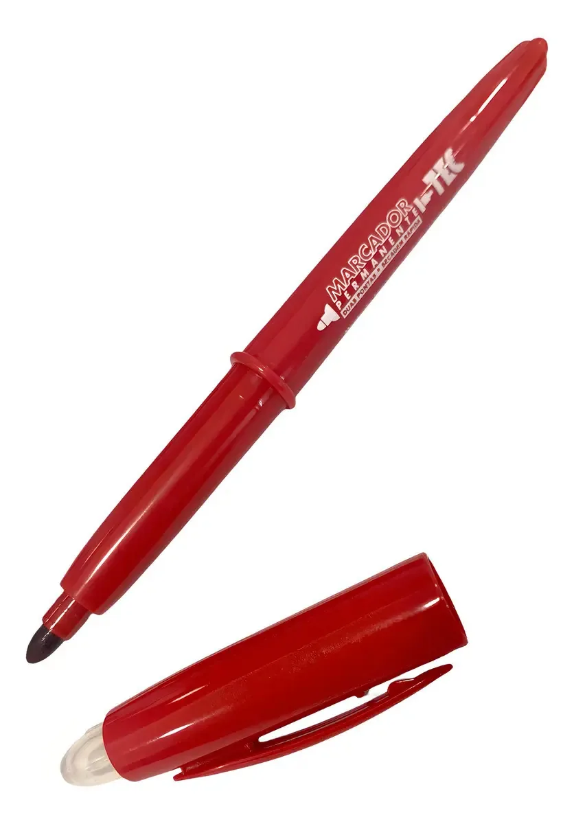 Marcador Permanente Toke E Crie Duas Pontas Ref.750 Vermelho