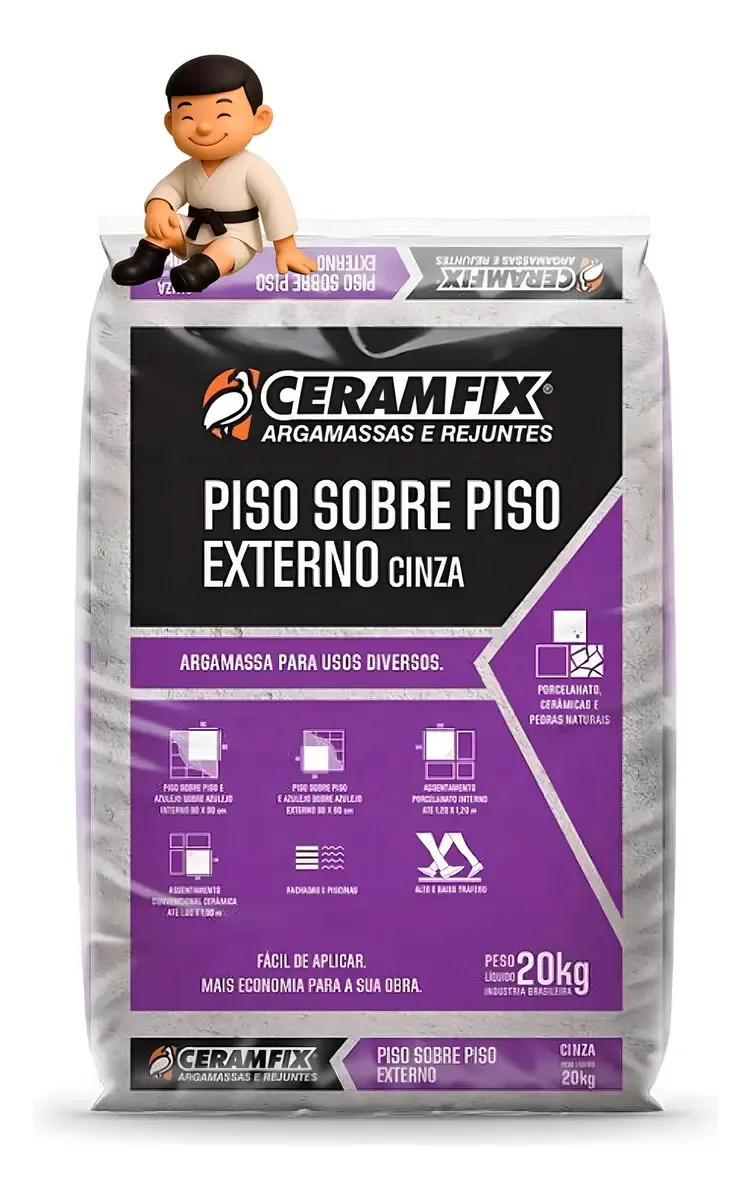 Argamassa Piso/piso Ext. Cinza Sc 20kg Ceramfix