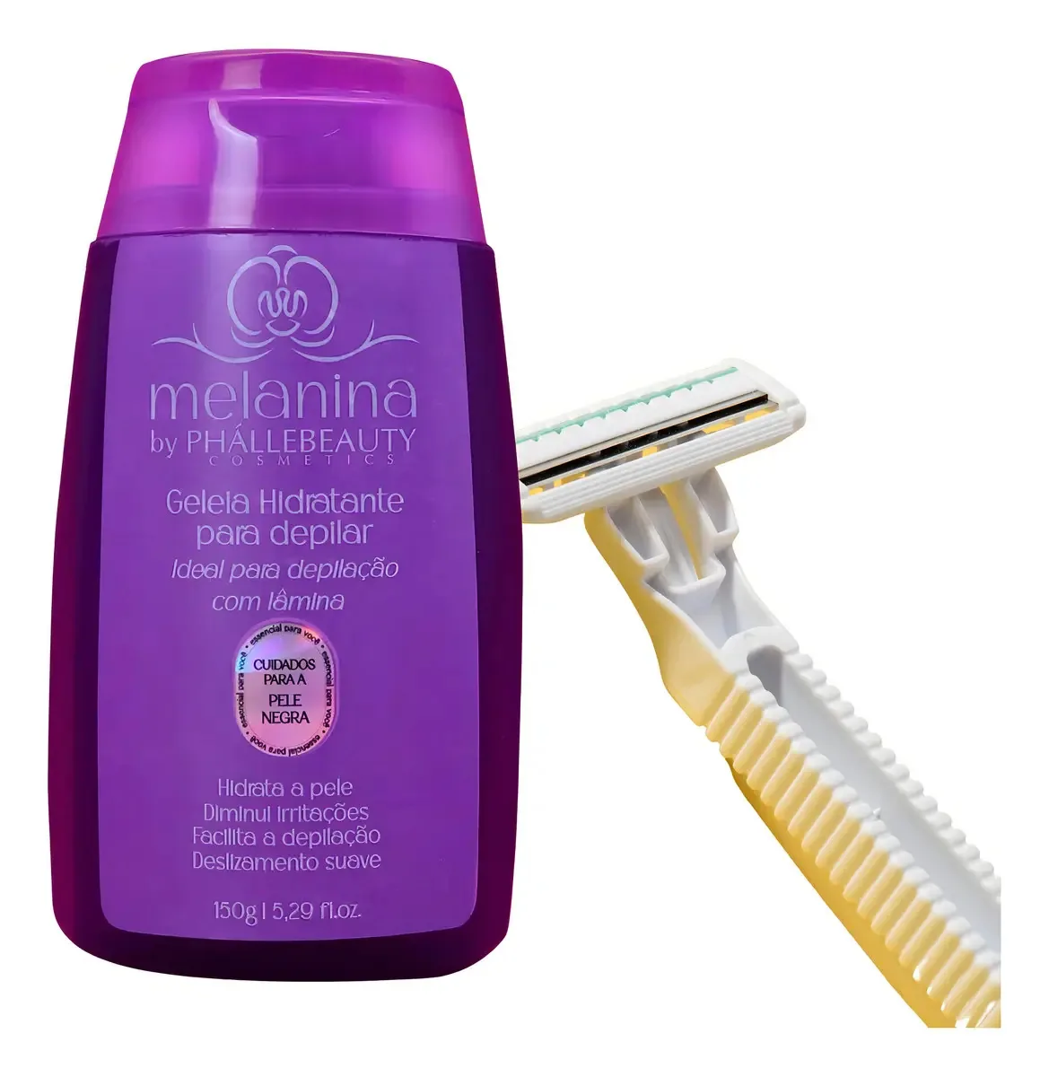 Geléia Hidratante Para Depilação Melanina Phallébeauty
