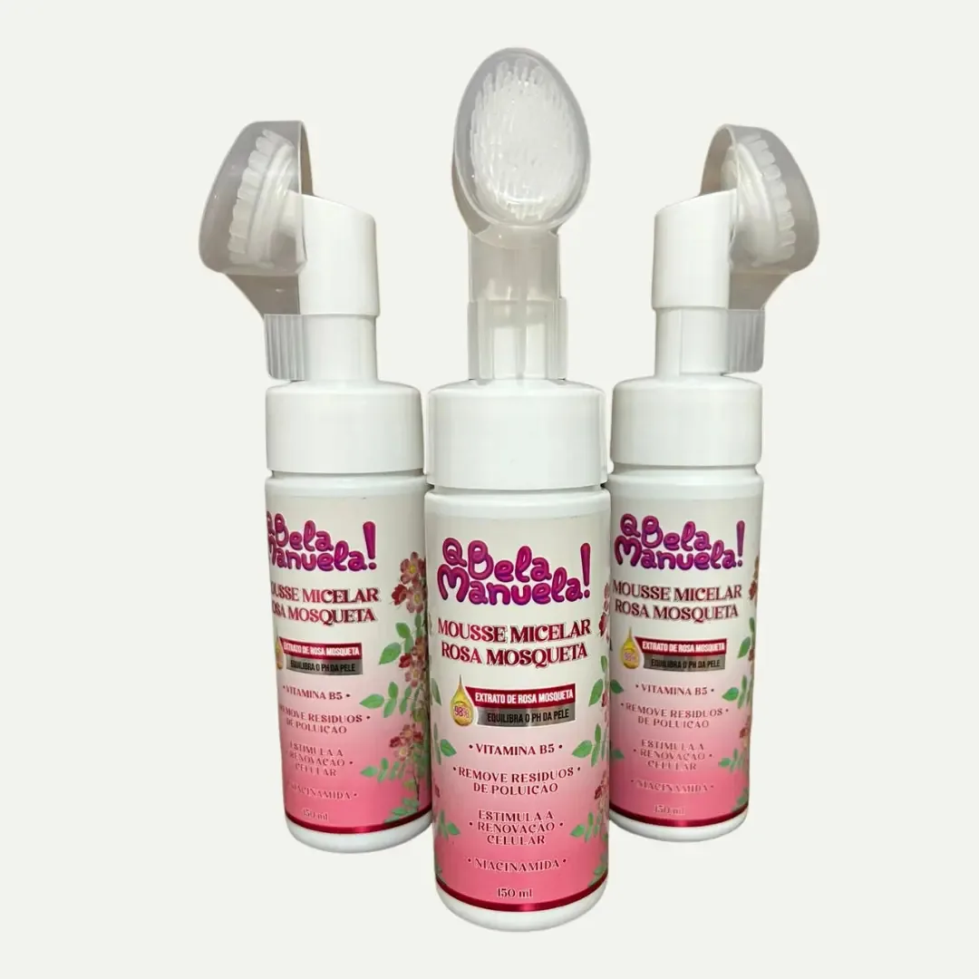 Mousse Micelar Q Bela Manuela Rosa Mosqueta Limpeza Facial