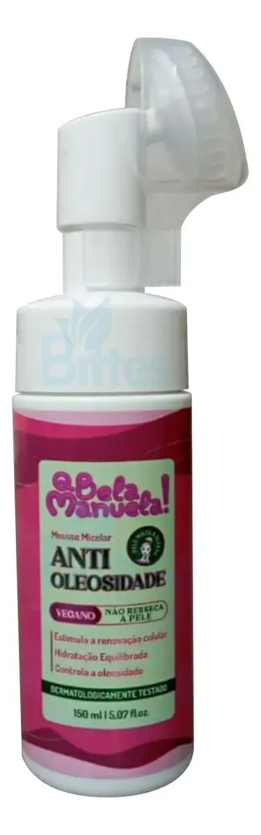 Mousse Micelar Antioleosidade Q Bela Manuela Limpeza Facial