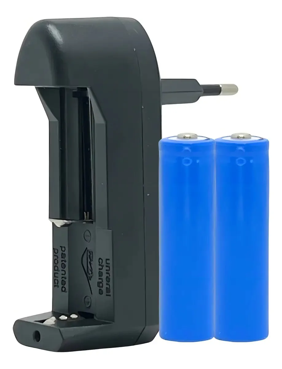 Baterias Recarregáveis 14500 3000mAh HZ + Carregador Universal Bivolt
