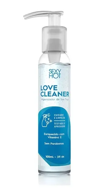 Spray Higienizador Sexy Hot Love Cleaner 100ml Sem Álcool