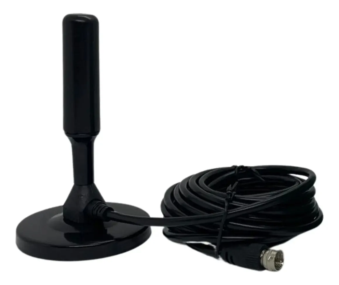 Antena De Tv Digital Interna Com Cabo 5m À Prova D'água