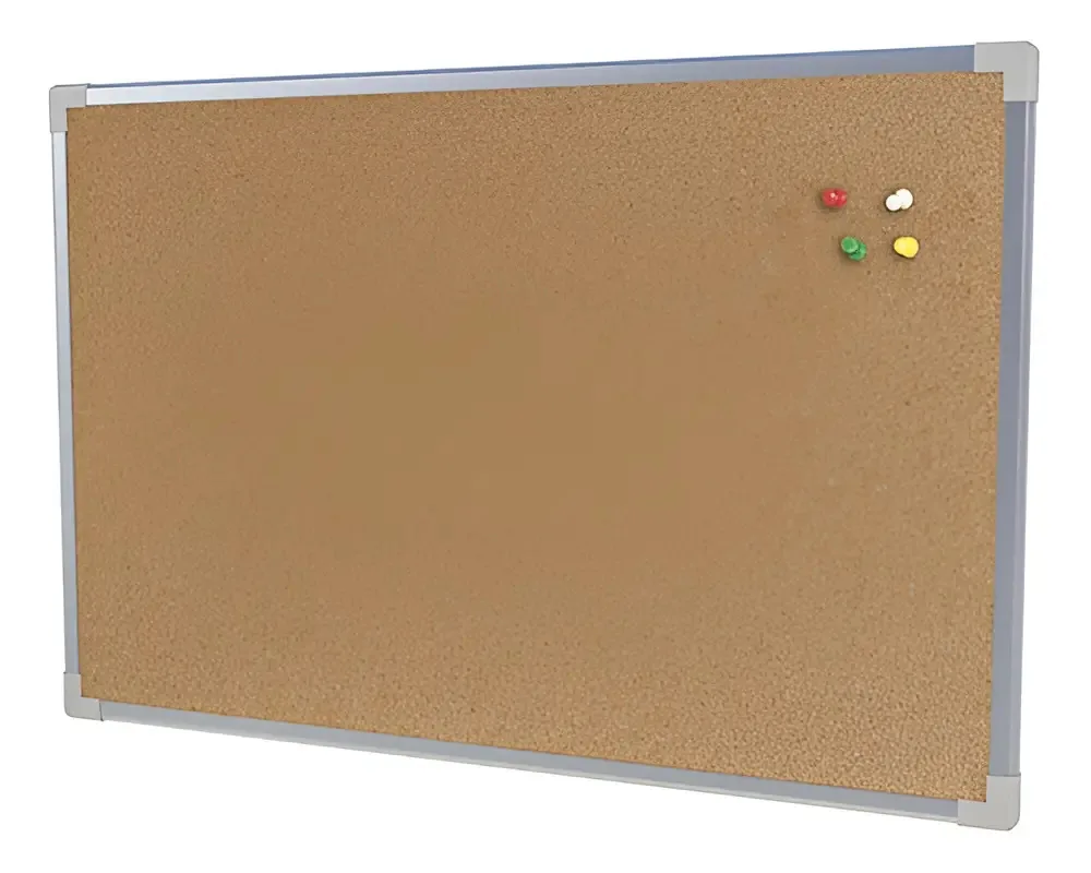 Quadro Aviso Moldura Aluminio Cortica Aparente 200x120cm