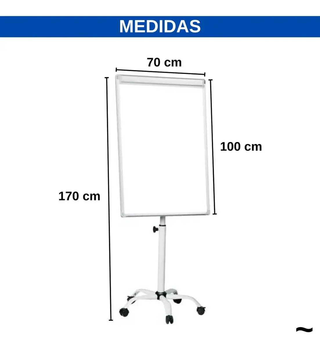 Cavalete Stalo Flip Chart Magnético com Rodas