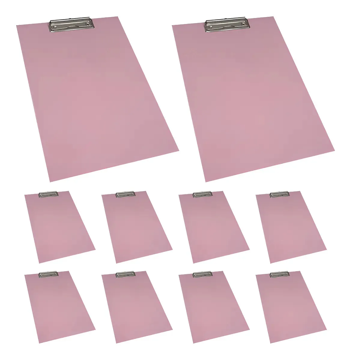 Kit 10 Pranchetas A4 MDF Rosa Stalo Prendedor Metálico