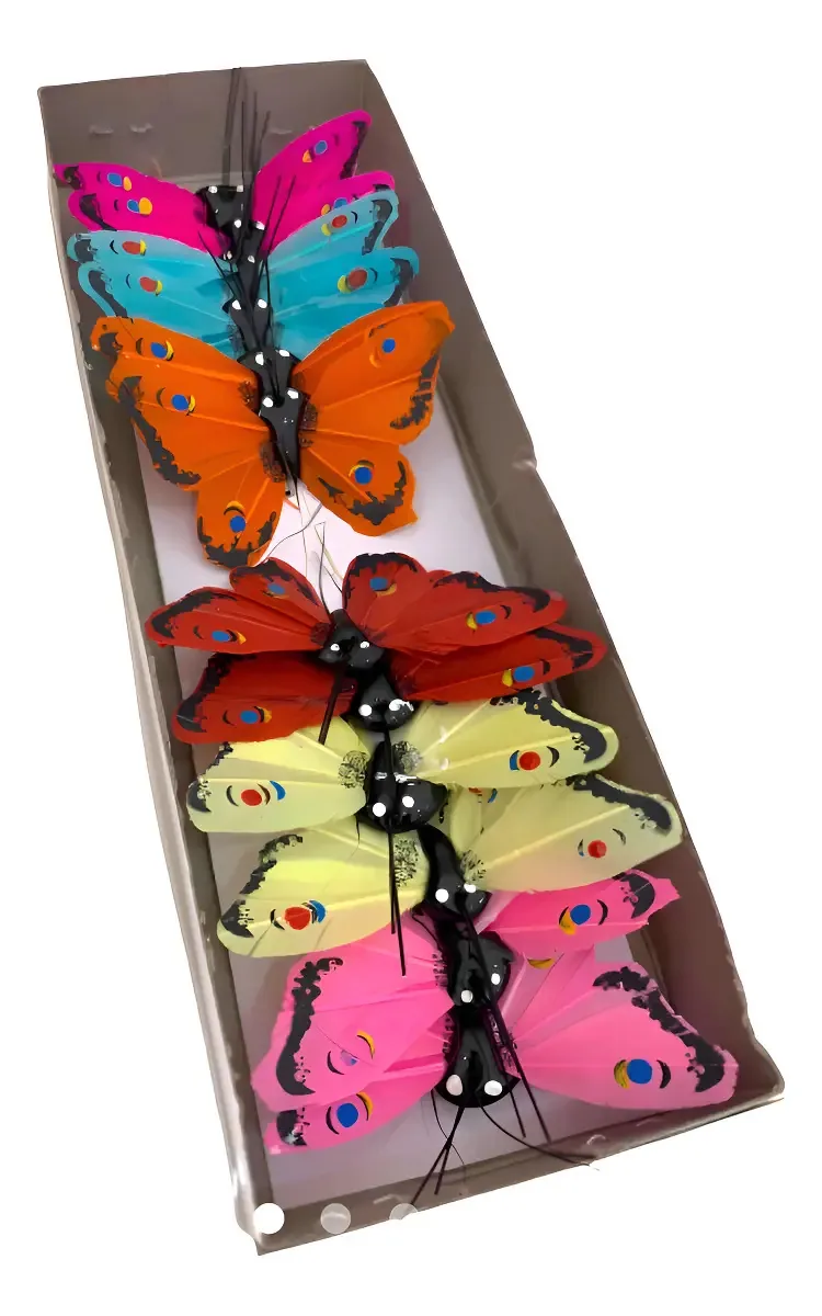Borboleta Gliter Med Lilas C 12