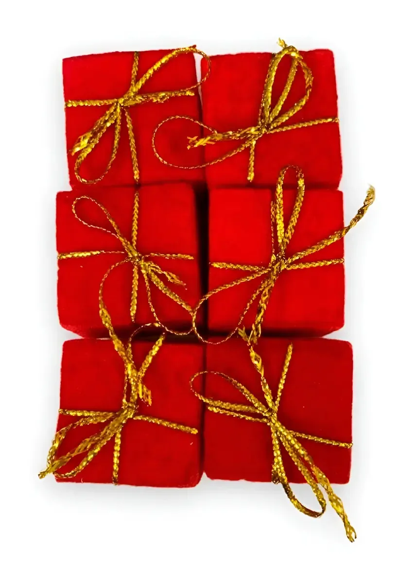 Presentinho Veludo Vermelho 3cm
