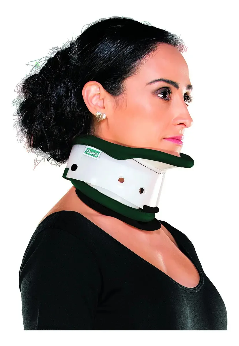 Colar Cervical com Apoio Mentoniano Chantal Verde Tam P
