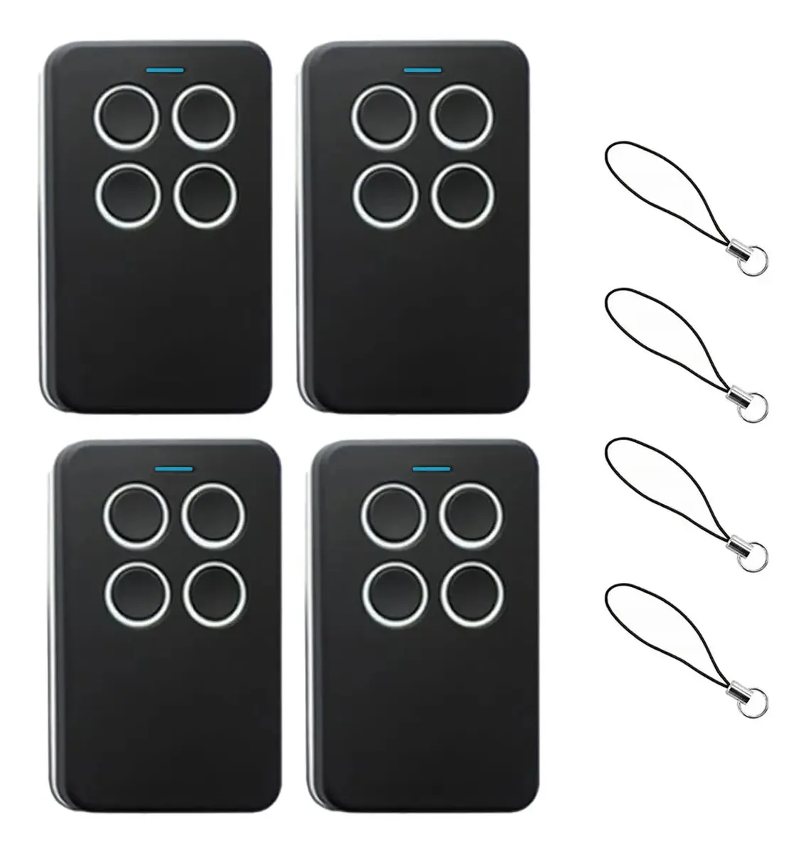 4 controles remotos para portas compatíveis com Genius 433 Mhz
