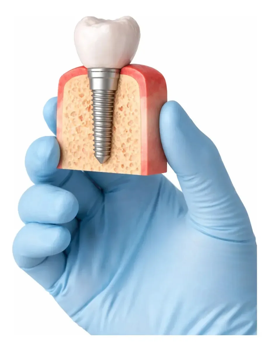 Dente 3d Implante Gengiva Osso Parafuso Modelo Anatomia