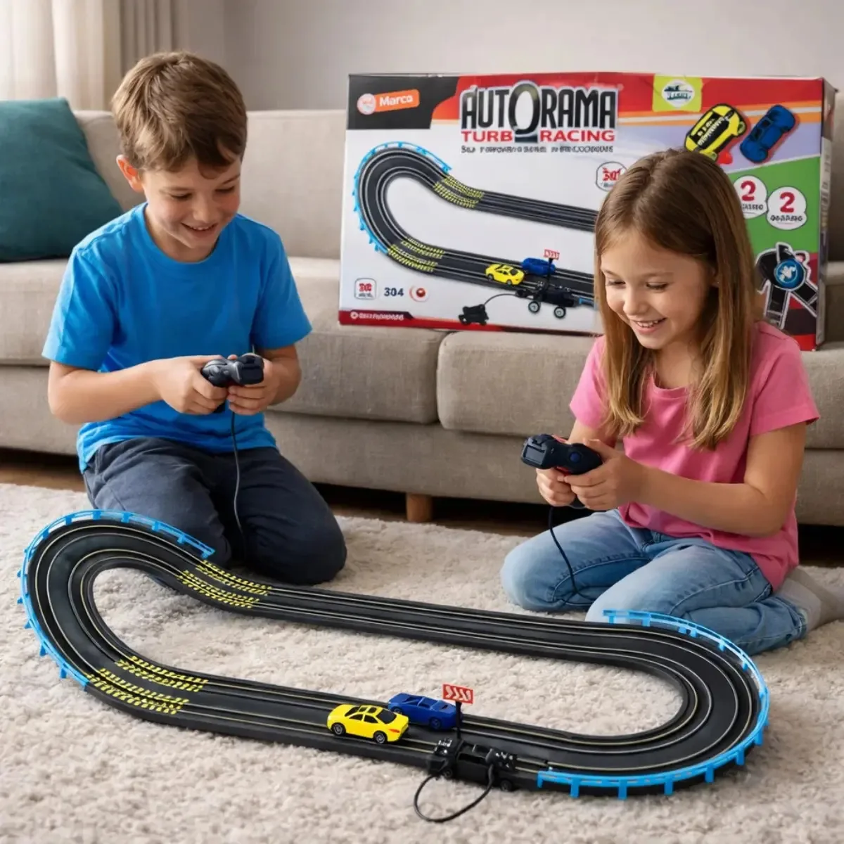 Pista Radical Autorama Auto 2 Carrinhos Com Formatos Pista De Corrida Brinquedo Infantil Controle