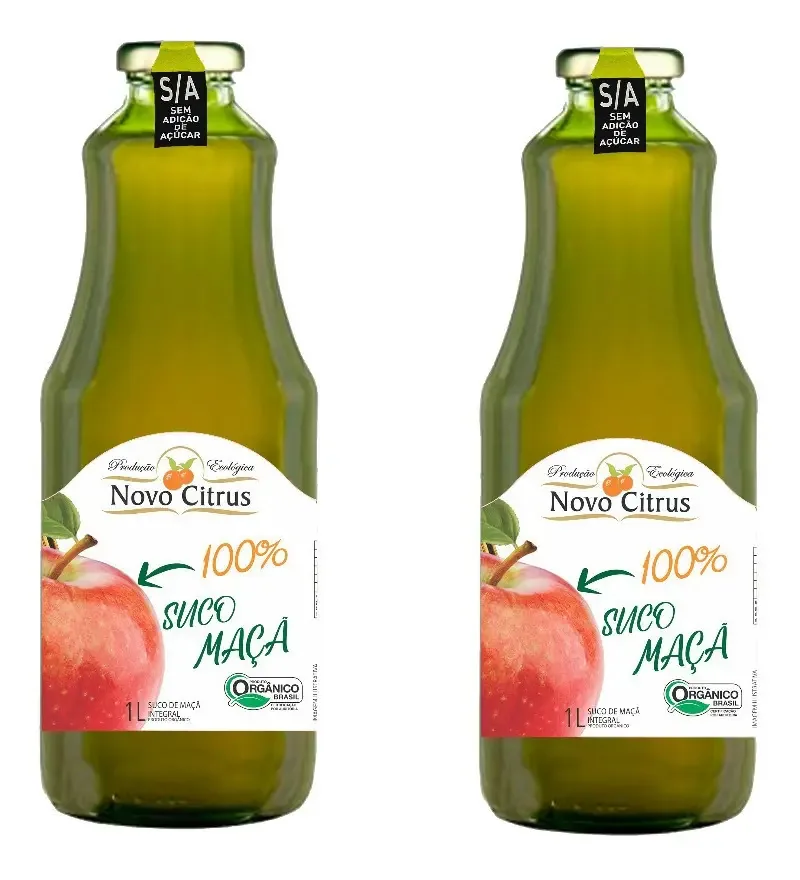 2 Suco Orgânico Maça Integral Citrus 1000 Ml