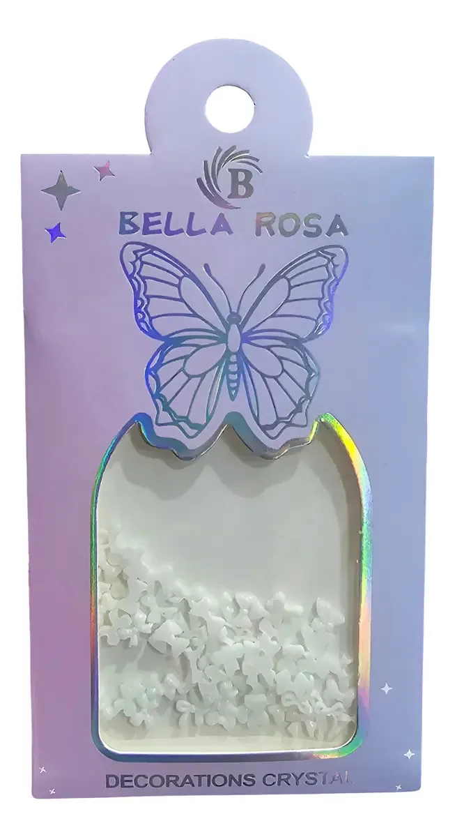 Kit Lacinho Laço Decoração 3d Enfeite Unhas Escapsulamento Cor Lacinho Branco