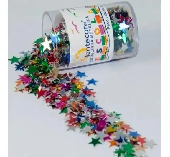 Lantejoula Estrelinha Metálica Colorida 4mm 2g Lantecor