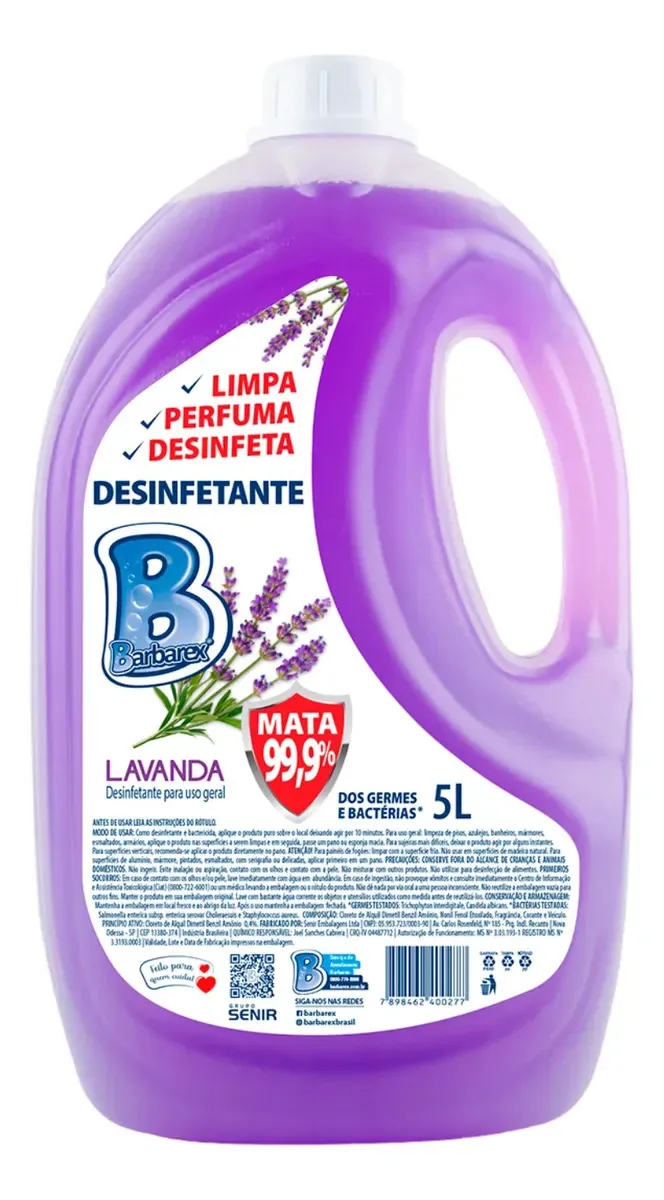Desinfetante Barbarex 5l Lavanda