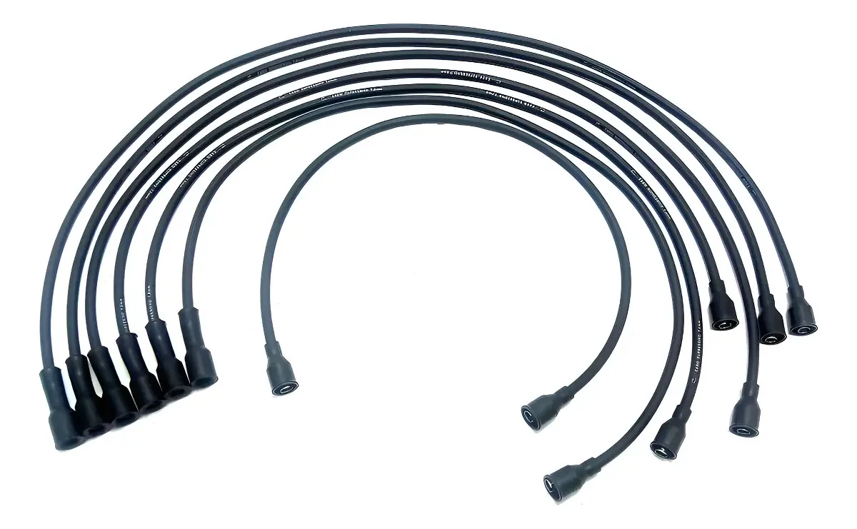 Jogo Cabos De Vela Ignição Gm Chevrolet A-10 A-20 Preto Preto