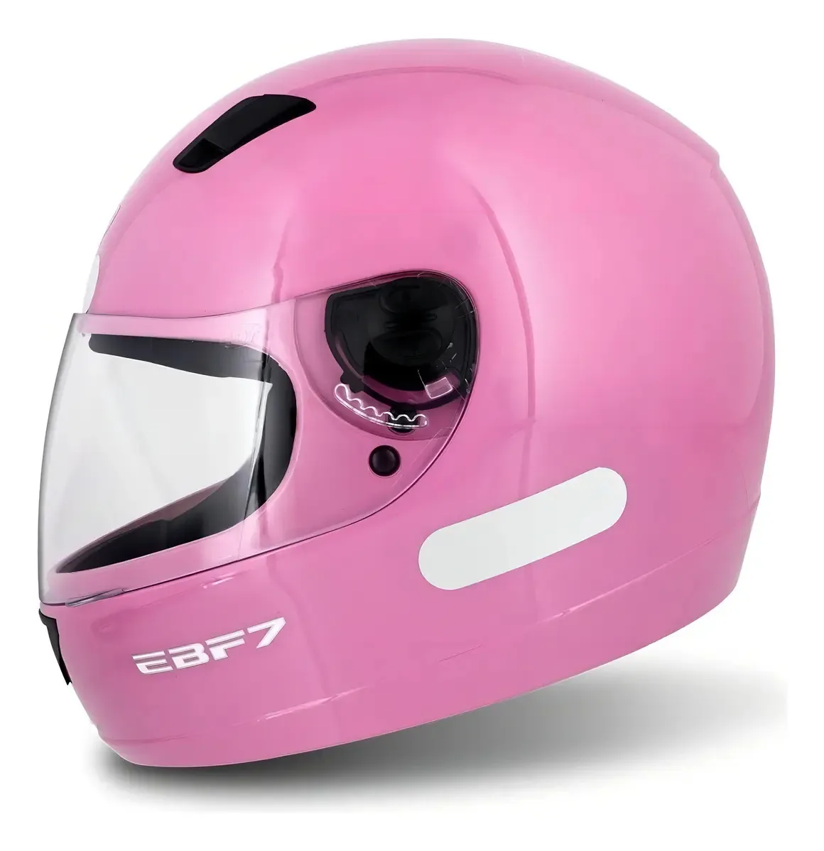 Capacete Fechado Feminino Ebf Rox Casco Em Abs Cor Rosa