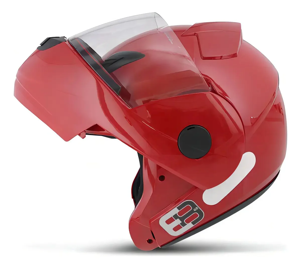 Capacete Moto Ebf Articulado Masculino Rocop Vermelho