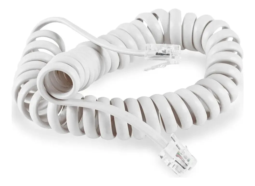 Cordão Espiral Monofone 1,70m Branco - Dantas