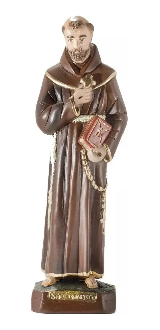Imagem São Francisco de Chagas 30 cm Gesso Resinado Esculturas