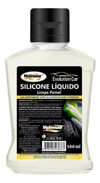 Silicone Líquido Automotivo 500ml Painel Plasticos Valência Cor Transparente
